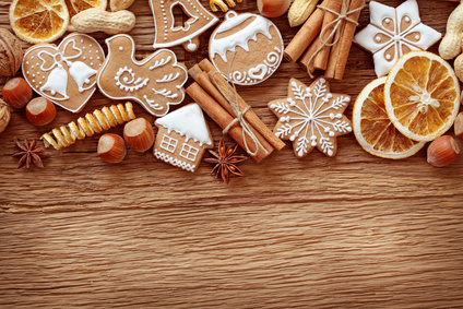 Gingerbread cookies and spices