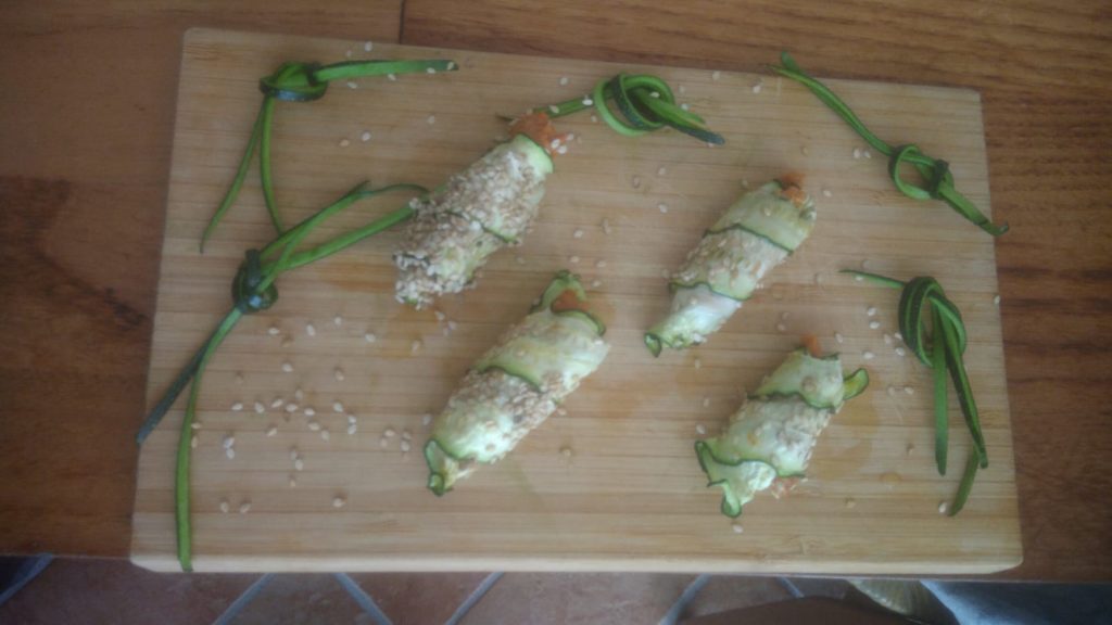 cannoli di zucchine essiccate