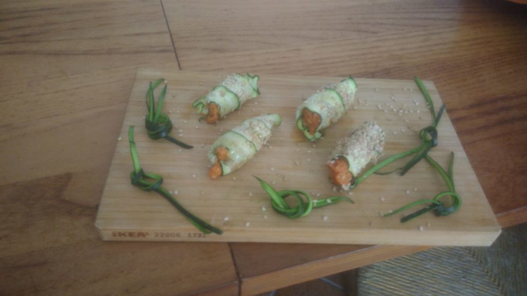 cannoli di zucchine essiccate