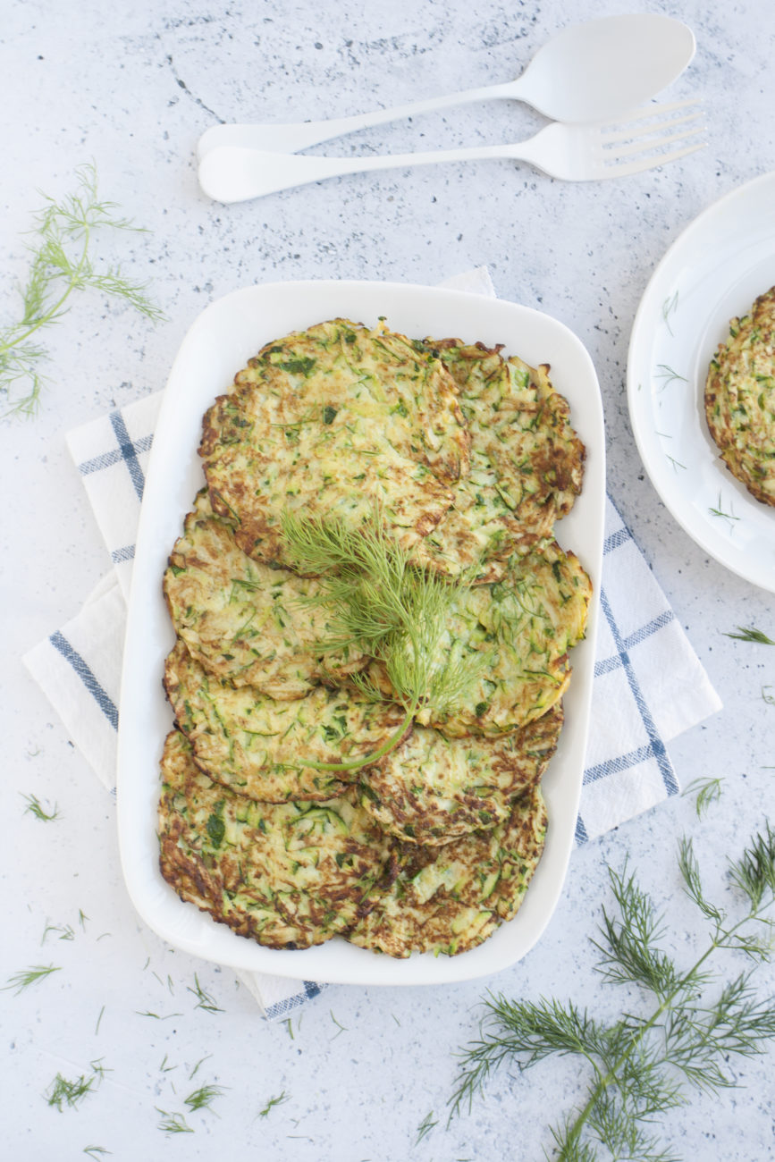 Latkes con aneto essiccato