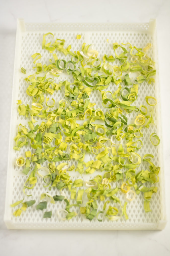risotto con porro essiccato