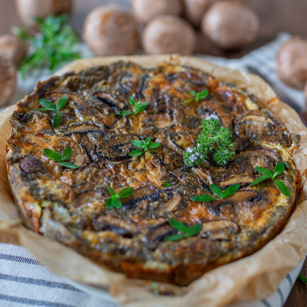 Quiche con spugnole