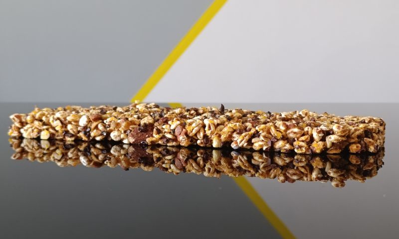 Barretta di farro soffiato con marmellata di mandarino